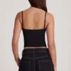 Mirelle Modal-Camisole mit Bügeln und Rüschen in Schwarz Mirelle Modal-Camisole mit Bügeln und Rüschen in Schwarz
