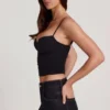 Mirelle Modal-Camisole mit Bügeln und Rüschen in Schwarz Mirelle Modal-Camisole mit Bügeln und Rüschen in Schwarz