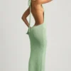 Mirri Bouclé-Maxikleid mit Neckholder in Mint