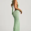 Mirri Bouclé-Maxikleid mit Neckholder in Mint