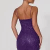 Mischa verziertes Minikleid mit Herzausschnitt in Lila Mischa verziertes Minikleid mit Herzausschnitt in Lila