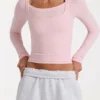 Modal-Lagen-Oberteil in Blush Marl Modal-Lagen-Oberteil in Blush Marl