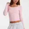 Modal-Lagen-Oberteil in Blush Marl Modal-Lagen-Oberteil in Blush Marl