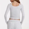 Modal-Lagen-Oberteil in Grey Marl Modal-Lagen-Oberteil in Grey Marl