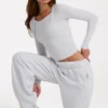 Modal-Lagen-Oberteil in Grey Marl Modal-Lagen-Oberteil in Grey Marl