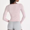Modal-Oberteil mit Bindeband vorne in Blush Modal-Oberteil mit Bindeband vorne in Blush