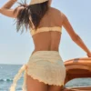 Molinas Sarong mit seitlicher Bindung in gelbem Gingham