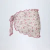 Molinas Sarong mit seitlicher Bindung in rotem Blumenmuster