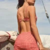Molinas Sarong mit seitlicher Bindung in rotem Gingham