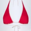 Morella Neckholder-Bikinioberteil in rotem Gingham