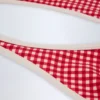 Morella Neckholder-Bikinioberteil in rotem Gingham