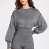 Moya Langarm-Jumpsuit aus feinem Strick in Grau Moya Langarm-Jumpsuit aus feinem Strick in Grau
