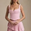 Nada Minirock mit Lagen und Falten in Soft Pink Nada Minirock mit Lagen und Falten in Soft Pink