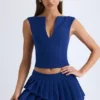 Nada Minirock mit Lagen und Falten in Tiefblau Nada Minirock mit Lagen und Falten in Tiefblau