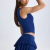 Nada Minirock mit Lagen und Falten in Tiefblau Nada Minirock mit Lagen und Falten in Tiefblau