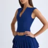 Nada Minirock mit Lagen und Falten in Tiefblau Nada Minirock mit Lagen und Falten in Tiefblau