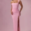 Naelle Mesh-Drapiertes Korsettkleid in Candyfloss Pink Naelle Mesh-Drapiertes Korsettkleid in Candyfloss Pink