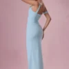 Naelle Mesh-Korsettkleid mit Drapierung in Hellblau Naelle Mesh-Korsettkleid mit Drapierung in Hellblau