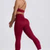Nahtlose Super Sculpt Leggings in Burgunderrot Nahtlose Super Sculpt Leggings in Burgunderrot