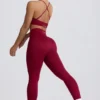 Nahtlose Super Sculpt Leggings in Burgunderrot Nahtlose Super Sculpt Leggings in Burgunderrot
