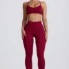 Nahtlose Super Sculpt Leggings in Burgunderrot Nahtlose Super Sculpt Leggings in Burgunderrot