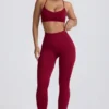 Nahtlose Super Sculpt Leggings in Burgunderrot Nahtlose Super Sculpt Leggings in Burgunderrot