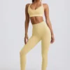 Nahtlose Super-Sculpt-Leggings mit hoher Taille in Buttergelb Nahtlose Super-Sculpt-Leggings mit hoher Taille in Buttergelb