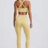 Nahtlose Super-Sculpt-Leggings mit hoher Taille in Buttergelb Nahtlose Super-Sculpt-Leggings mit hoher Taille in Buttergelb