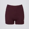 Nahtlose Super-Sculpt-Mini-Shorts in Burgunderrot Nahtlose Super-Sculpt-Mini-Shorts in Burgunderrot