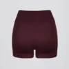 Nahtlose Super-Sculpt-Mini-Shorts in Burgunderrot Nahtlose Super-Sculpt-Mini-Shorts in Burgunderrot