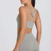 Nahtlose Super Sculpt Mini-Shorts in Grau meliert Nahtlose Super Sculpt Mini-Shorts in Grau meliert