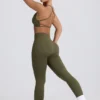 Nahtloser rückenfreier Sport-BH „Super Sculpt“ in Hellgrün