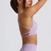 Nahtloser rückenfreier Sport-BH „Super Sculpt“ in zartem Flieder