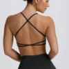 Nahtloser, rückenfreier Super-Sculpt-Sport-BH in Ash