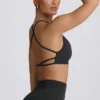 Nahtloser, rückenfreier Super-Sculpt-Sport-BH in Ash