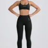 Nahtloser, rückenfreier Super-Sculpt-Sport-BH in Ash