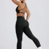 Nahtloser, rückenfreier Super-Sculpt-Sport-BH in Ash
