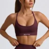Nahtloser, rückenfreier Super Sculpt-Sport-BH in Burgunderrot