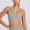 Nahtloser, rückenfreier Super Sculpt-Sport-BH in Grau meliert