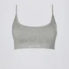 Nahtloser, rückenfreier Super Sculpt-Sport-BH in Grau meliert