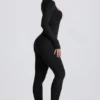 Nahtloser Super Sculpt-Jumpsuit in Schwarz