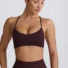 Nahtloser Super Sculpt Sport-BH mit gekreuztem Rücken in Chocolate