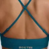 Nahtloser Super Sculpt Sport-BH mit gekreuzten Trägern in Teal