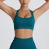 Nahtloser Super Sculpt T-Back-Sport-BH in Teal Nahtloser Super Sculpt T-Back-Sport-BH in Teal