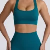 Nahtloser Super Sculpt T-Back-Sport-BH in Teal Nahtloser Super Sculpt T-Back-Sport-BH in Teal