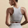 Nahtloses Crop-Top mit Racerback in Silber Nahtloses Crop-Top mit Racerback in Silber