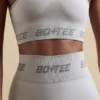 Nahtloses Crop-Top mit Racerback in Silber Nahtloses Crop-Top mit Racerback in Silber