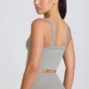 Nahtloses Super Sculpt Longline-Oberteil in Grau meliert Nahtloses Super Sculpt Longline-Oberteil in Grau meliert