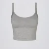 Nahtloses Super Sculpt Longline-Oberteil in Grau meliert Nahtloses Super Sculpt Longline-Oberteil in Grau meliert