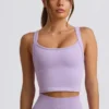 Nahtloses Super Sculpt Longline-Trägeroberteil in Soft Lilac Nahtloses Super Sculpt Longline-Trägeroberteil in Soft Lilac